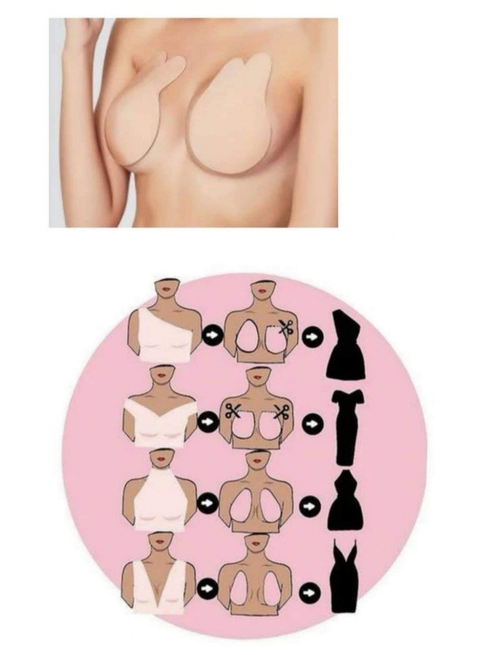 Cache téton remonte seins